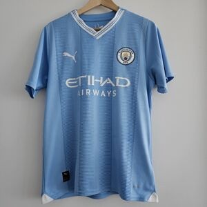 Manchester City 2023/24 Home Soccer Football Jersey De Bruyne Men's Medium